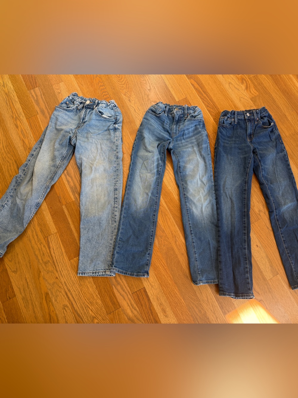 H&M Kids Jeans Trio - Light Blue, Medium Blue, Dark Blue